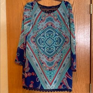 Printed Long-sleeved Mini dress